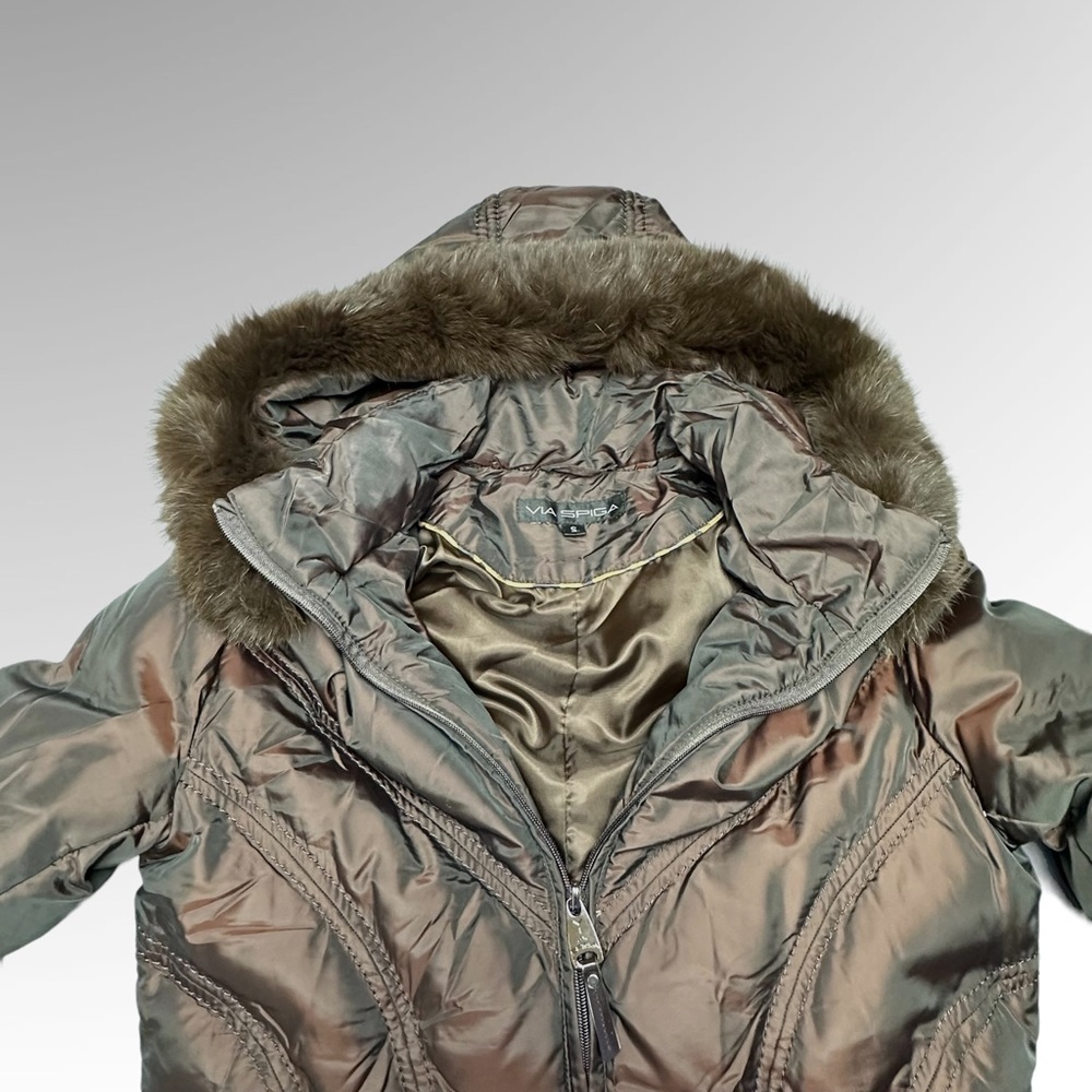 Via Spiga Women’s Winter Parka Mid Length Jacket - Picture 4 of 8